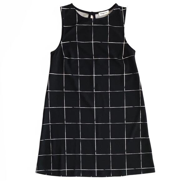 NWT Ginger G Retro Windowpane Pattern A-Line Mini Dress Size Large - Picture 1 of 10